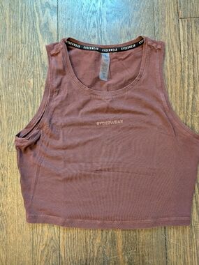 Ryderwear Crop Tank Top in Burgundy